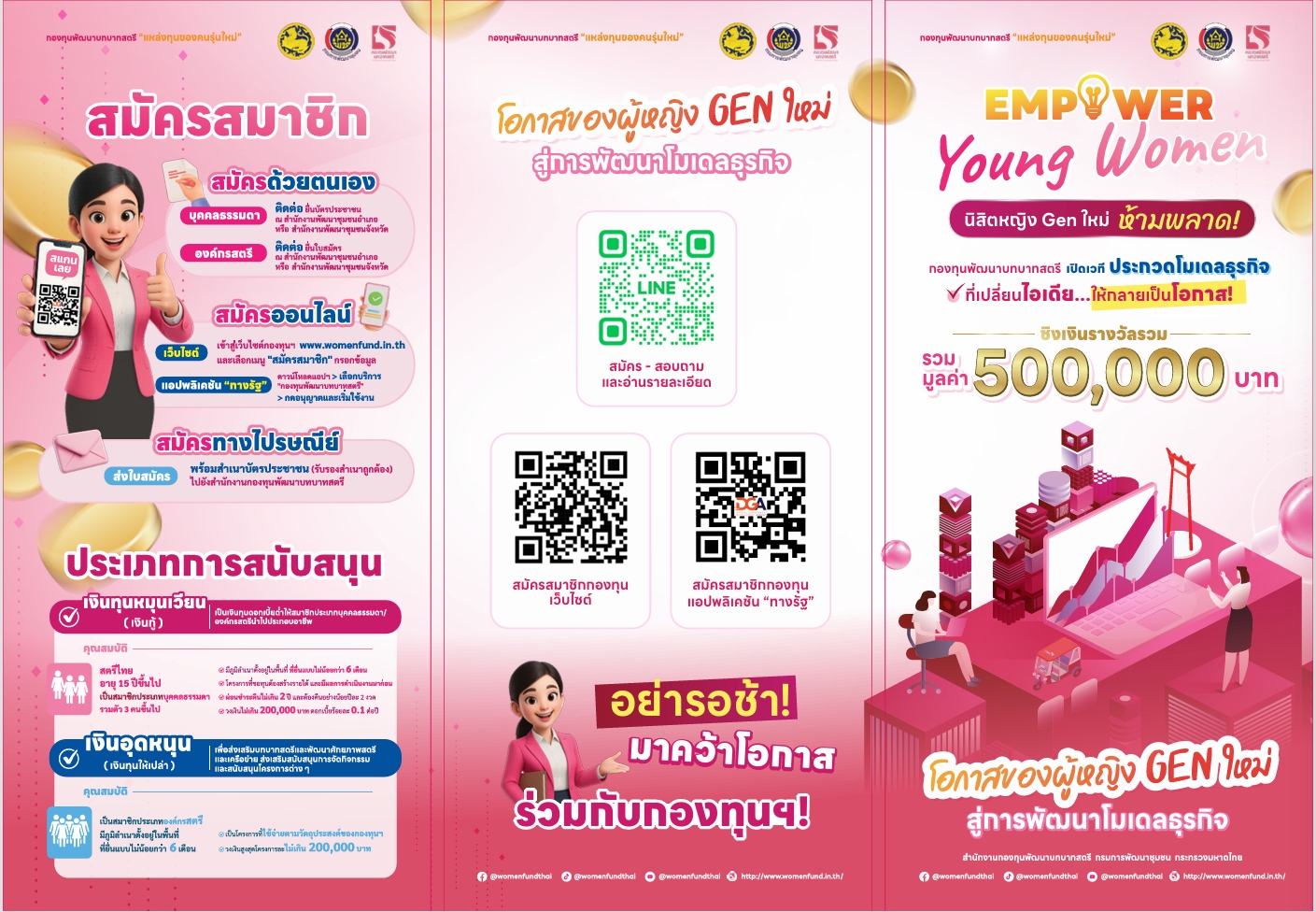 พช.ระยอง เดินสายประชาสัมพันธ์โครงการ “Empower Young Women โอกาสของผู้หญิง Gen ใหม่ สู่การพัฒนาโมเดลธุรกิจ”