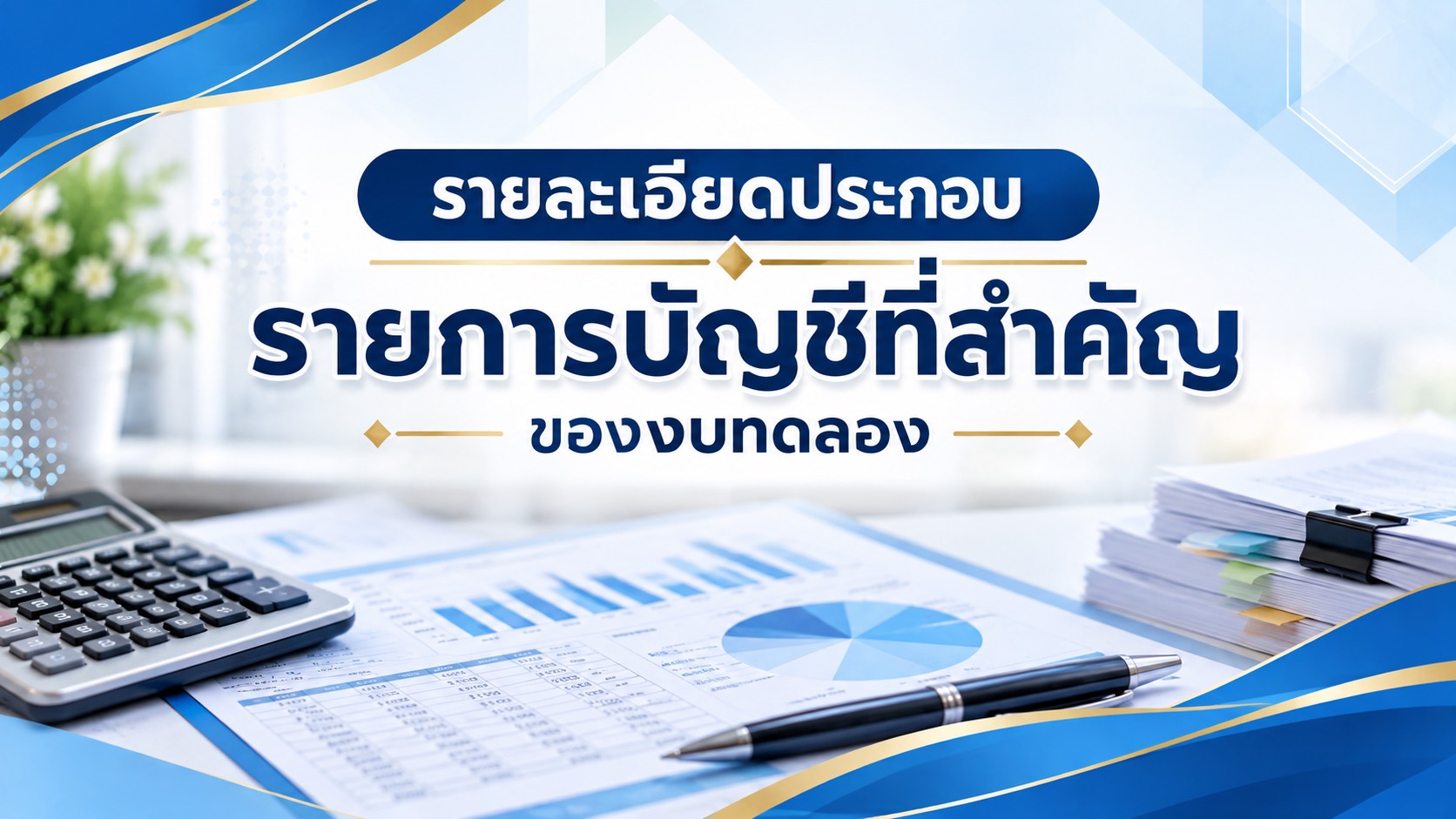 รายละเอียดประกอบรายการบัญชีที่สำคัญของงบทดลอง